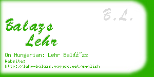 balazs lehr business card